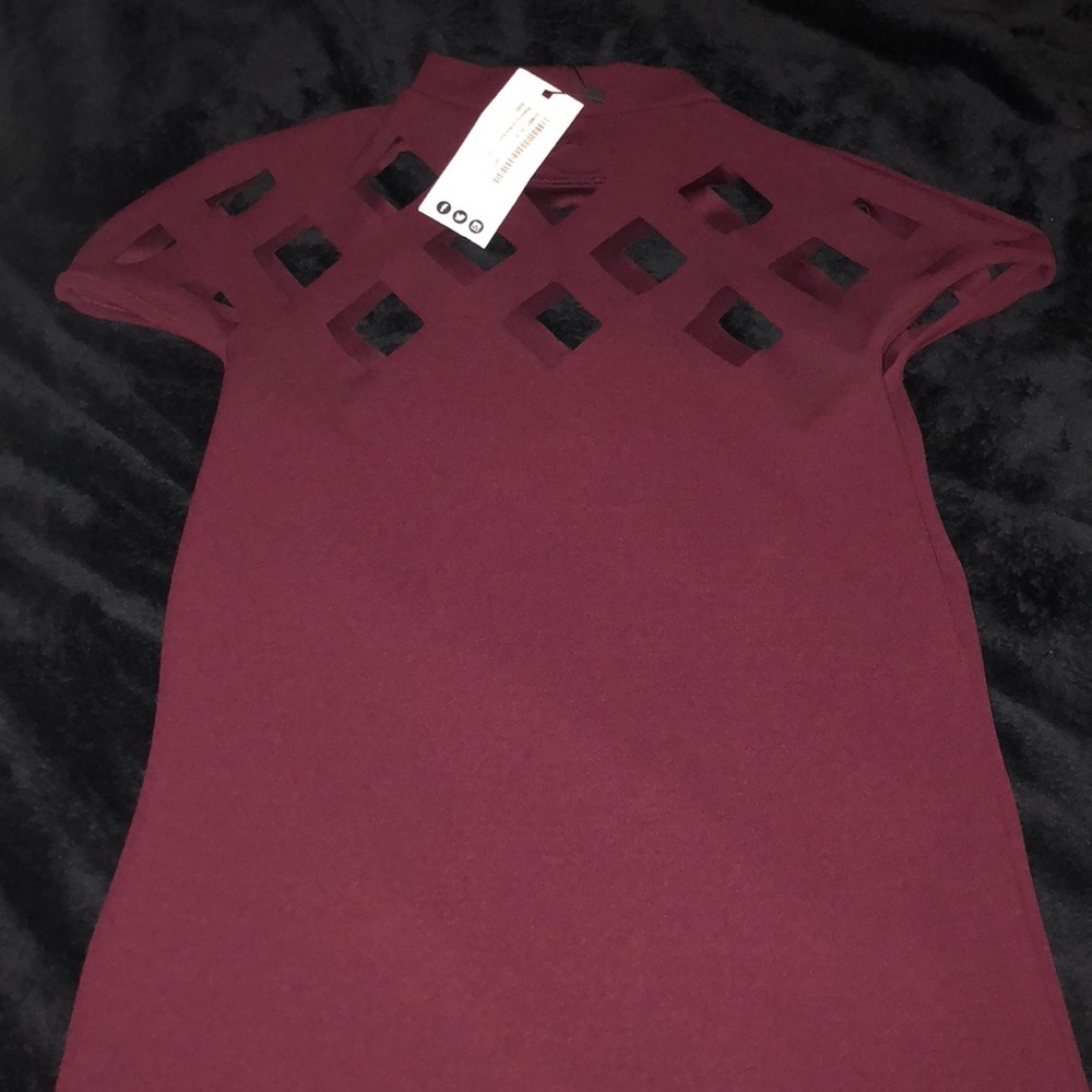 Berry Boohoo Dress size 6 NWT